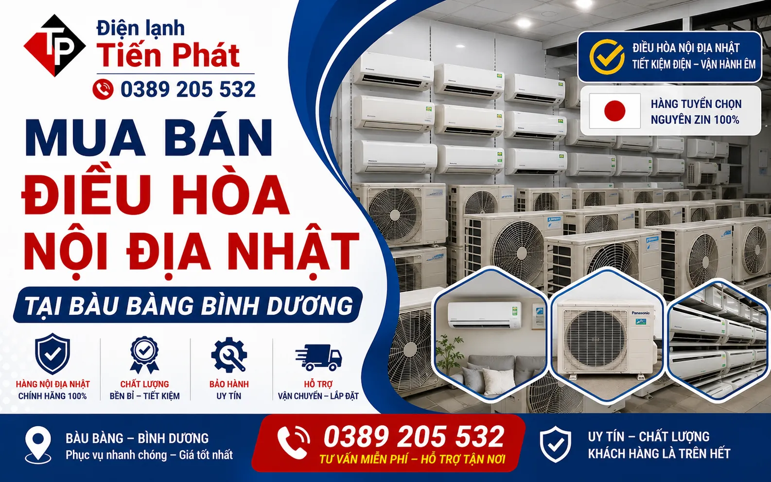 Mua bán điều hòa nội địa Nhật tại Bàu Bàng Bình Dương